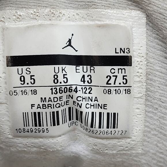 Jordan 3 Retro 2018 136064-122 Leather Basketball Shoes White Mocha US 9.5 main image 5